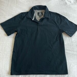 Boys Volcom size 10-12 M black polo shirt